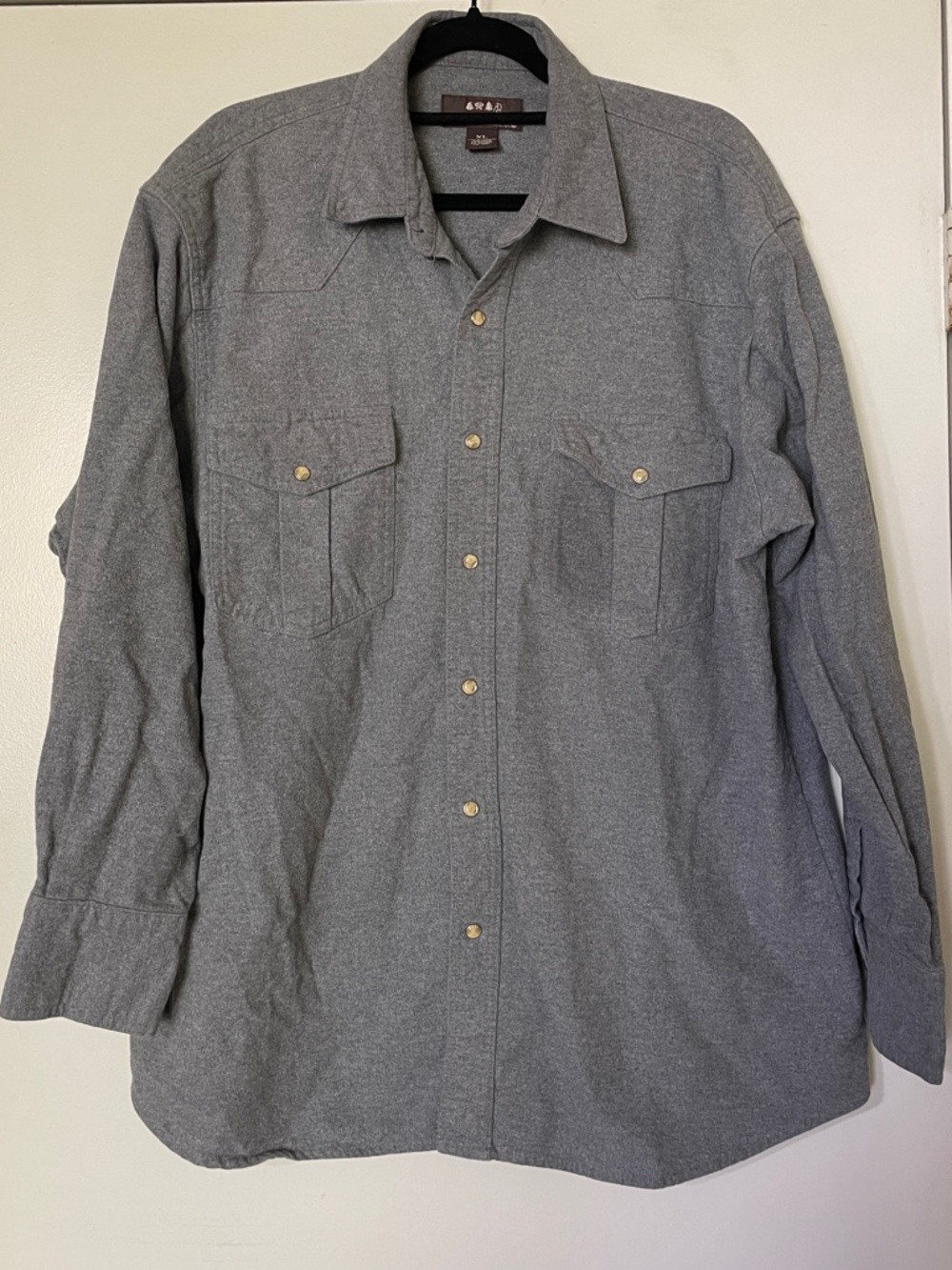 Men's Grey Button-Up Shirt
